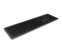 Keysonic Teclado inalámbrico Bluetooth para Windows/MacOS/Android, diseño QWERTY alemán, Negro