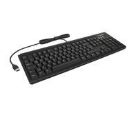 KeySonic Teclado KSK-8008U-IP, con cable, resistente al agua según clase de protección IPX7, conexión USB-A y PS2, tecnología de membrana
