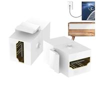 Keystone Jack,2pcs Insertar adaptador de acoplador | Extensión Hd Módulo de montaje en pared de cabeza recta para proyectores Hdtvs reproductores computadoras
