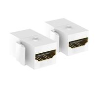 Keystone Jack - Hembra Adaptador de puerto de pantalla, 2 UNIDS | ABS 2,9x1,6x1,5cm 1,14x0,63x0,59in Módulo de extensión HD recta para proyectores de montaje en pared Reproductores de HDTV Ordenadores