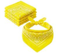 Keystone Peak KP Bandana Amarillo - 100% Algodón & Fibra Natural - Pañuelo Cabeza Hombre y Mujer Sin Poliéster - Suave, Resistente & Lavable - Bandana Hombre y Mujer - Unisex & Niños - 5 Pack
