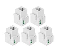 Keystone Rj11,Rj11 Keystone Módulo de Voz de Teléfono de 5 Piezas, Accesorio de Cableado de Red, Puerto único RJ11 Cat 3 con Cubierta Antipolvo, Módulo de Red para Ingeniería de Red Integrada