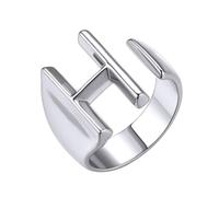 KeyStyle Bold Initial H Ring Monogram Signet Ring Adjustable Letters