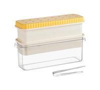 Keyubria Bandeja de silicona para hacer hielo con caja, utensilio de cocina resistente a derrames para whisky, tequila, cócteles, bebidas, bebidas frías