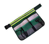 Keyubria Cinturón de herramientas - Pequeña bolsa de herramientas - Bolsa de cinturón organizadora de almacenamiento con tira reflectante para carpintero, electricista, técnico, trabajo, construcción