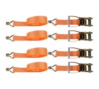 Keyubria Correas de Trinquete para Neumáticos,4 Unidades con Mosquetón de Alta Resistencia | Correas de sujeción para Ruedas en remolques,para Moto, Bici, Embarcación, Furgoneta, Carga