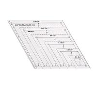Keyubria Plantillas Para Quilting De Acrílico, Regla Rombo de 60 Grados, Plantilla para Manualidades Decoración del Hogar Costura Arte en Tela Diseño de Vestuario Creación Manual
