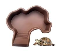 Keyubria Plato De Alimentación para Reptiles | Piscina Grande para Baño De Reptiles,Cuenca Decorativa Antideslizante, Ornamento para Terrario O Acuario para Serpientes, Lagartos, Dragones Barbudos Y