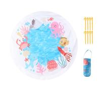 Keyubria Puddle De Playa Piscina | Piscina Infantil De Agua Someras,Alfombra de Agua 2 en 1 con Dibujos Animados para Niños para Picnic, Familia, Jardín, Camping, Natación, Patio, Exteriores,