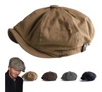 KEYULI Gorras de Boina Gorra Octogonal de Vendedor de periódicos,Sombreros de Boina de Pintor Vintage,Gorras planasTamaño Ajustable,Gorra Octogonal de Vendedor de periódicos (M (55~58cm),Caqui)