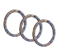 KeyUnity KA09HF Llaveros planos de titanio, anillo dividido de empuje lateral de 33/25/17,5 mm para llavero, mosquetón, linterna, cuchillo, etiqueta de identificación de perro (3M)