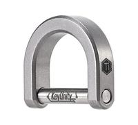 KeyUnity KA17 - Grillete de titanio con anillo en D, anillo en forma de U con tornillo en cierre de herradura para llavero de coche, accesorios para llavero (Sablé, M)