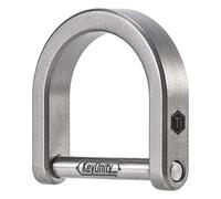 KeyUnity KA17 - Grillete de titanio con anillo en D, anillo en forma de U con tornillo en cierre de herradura para llavero de coche, accesorios para llavero (Sablé, L)