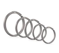 KeyUnity KA20 Llavero para llavero, anillo dividido de titanio 22/27/33 mm Llavero plano redondo de empuje lateral para hombre y mujer (1L+2M+2S)…
