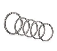 KeyUnity KA21 Llavero para llavero, anillo dividido de titanio 22/27/33 mm Llavero plano redondo de empuje lateral para hombre y mujer (1L + 4M)…