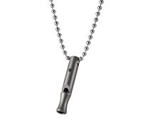 KeyUnity KA22 Silbato de Emergencia de Titanio, Silbato de señalización Fuerte EDC 120dB para Acampada al Aire Libre, Senderismo y Entrenamiento (Plata)