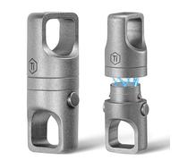 KeyUnity Ka48 2 Llaveros MagnéTicos De Titanio, Llavero Giratorio De Doble Extremo De Titanio De 360 Grados, Sistema De Cierre Seguro + ExtraíBle,Conector De Llavero Giratorio