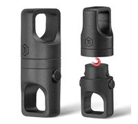 KeyUnity KA48BK - Llavero magnético de titanio con cierre rápido, giratorio de doble extremo, en titanio, 360°, sistema de cierre seguro, giratorio