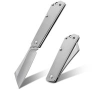 KeyUnity KK03L Cuchillo plegable pequeño Cuchillo de hoja fija, Cuchillo de bolsillo EDC de acero inoxidable para hombres y mujeres