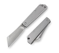 KeyUnity KK03S Cuchillo plegable pequeño Cuchillo de hoja fija, Cuchillo de bolsillo EDC de acero inoxidable para hombres y mujeres