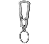 KeyUnity KM04M Llavero de Titanio, Llavero Organizador EDC de liberación rápida con mosquetón, Ideal para el Aire Libre y Coche, Regalo de Acción de Gracias