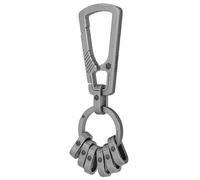 KeyUnity Llavero Con Mosquetón de Titanio KM22SW, Organizador EDC de Liberación Rápida, Para Coche, Hombre, Pequeño y Desmontable