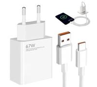 Keyxer 67 W Ultra Fast Xiaomi Charger with 2 m USB-C Cable - Compatible con Xiaomi 13T, 13, 12S, 12 Lite, 12X, 11T, Redmi Note 13/12/11 Pro/11S/10, Mi 11 Ultra, 11i, 10T y Más