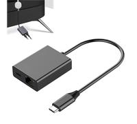 Keyxer Adaptador Ethernet USB C de 1000 Mbps con carga de 100 W para Chromecast. Perfecto para streaming estable y carga rápida, compatible con Waipu TV