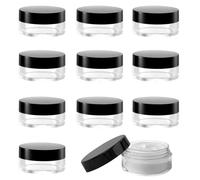 Keyxer - Caja de Cosméticos de 10 ml, Tarro de Crema Plástico Reutilizable con Tapa, Pequeño y Vacío
