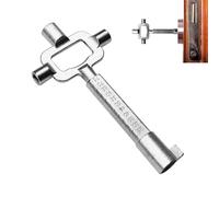 keyxer llave de obra universal corta, llave universal, llave de arquitecto de aleación de zinc, llave de sitio con medidor de cilindro, llave universal, llave de gabinete eléctrico