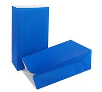 KEYYOOMY Bolsas de papel pequeñas de 24 unidades, color azul real, bolsas de regalo para bodas, fiestas, bolsas de almuerzo de papel (9.4 x 5.1 x 3.1 pulgadas)
