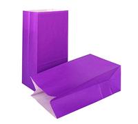 KEYYOOMY Pequeñas bolsas de papel moradas para fiestas (24 unidades, 4.7 x 2.4 x 8.7 pulgadas)