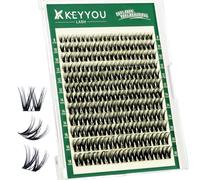 KEYYOU Extensiones de pestañas D Curl Volume Lashes 8 - 16 mm suaves rizos de pestañas 132 unidades rizador de pestañas naturales clásicas delicadas