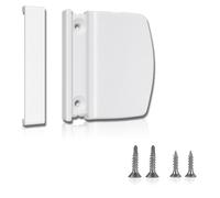 KeZaara Tirador Puerta Exterior 1 Pieza, Manilla Puerta de Balcón, Apto para Puertas de Terraza y Patio, Incluye Tornillos, Plástico ABS, Blanco