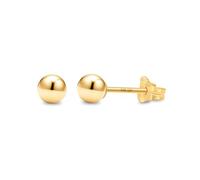 Kezef 14K Gold Filled Stud Earrings for Women - Pendientes de Oro Relleno Real, Pendientes redondos hipoalergénicos de oro macizo - 4mm