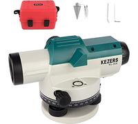KEZERS Kit de nivel óptico automático 32X con compensador magnético autonivelante amortiguado y bloqueo de transporte, medición de altura/distancia/ángulo de alta precisión - KL-32X