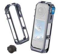 kezhi Funda protectora de metal multifunción, marco de construcción más fuerte, jaula de aluminio para accesorios Insta360 X5 Insta 360 X5 (gris hierro)