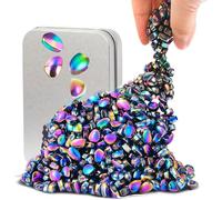 Kezidhp 550pcs Piedras Magnéticas de Colores - Juguete Magnético Antiestrés para Adultos y Adolescentes, Fidget Toy Relajante de Hematita con Caja Metálica, Juego de Paciencia y Regalo ASMR