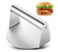 Kezidhp Smash Burger, Prensa Hamburguesas 6.2 pulgadas redonda, accesorio de acero inoxidable para plancha, fácil de limpiar, para bistec, carne picada y barbacoa