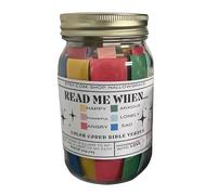 Kezvmhy Tarro de afirmación, 67 tarjetas de la Biblia codificadas por colores hechas a mano, útil tarjeta de oración, regalo de arte cristiano inspirador para reír en la vida, bendiciones de buena