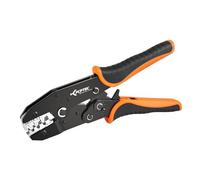 KF CPTEC Crimpadora para barril abierto y terminales de cable no aislados/conectores planos AWG 22-10 - Compatible con conectores alemanes, JST, Molex, Dupont