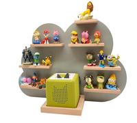 KF-Holz Toniebox Cloud - Estantería de pared con estantes y listones magnéticos, compatible con caja Toniebox, madera maciza de haya