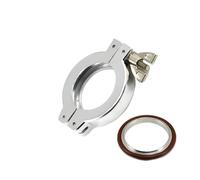 KF10-KF50 304 S Abrazadera de acero Brida de tubería sanitaria Abrazadera Bisagra Tuerca de ala Abrazaderas Accesorios Soporte de rodamiento central Junta tórica (Color : Clamp bracket O-Ring, Size