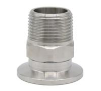 KF16 ~ KF25 Flange Adapter Hexagonal External Thread 3/4''~1'' PT Outer Diameter Vacuum Stainless Steel Flange Pipe Fitting,SS304 BSPT,KF16x3I8inch 45g