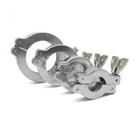 KF16 KF25 KF40 KF50 - Abrazadera de montaje de junta tórica de vacío de aleación de aluminio de tres pasadores con soporte FPM(KF50)