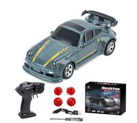 KF20 Mini RC Drift Auto 1:64, 4WD Coche teledirigido con control proporcional, control remoto de 2,4 GHz, puerto de carga USB-C, batería incorporada, Mini Drift Car para mesa e interior con obstáculos