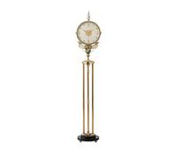 Kf2vBt7dP Reloj de Suelo de Estilo Chino Base silenciosa del Cuarzo Reloj Derecho Piso Metal for el Chalet y la Oficina Relojes de Abuelo(Blanco)