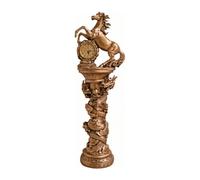 Kf2vBt7dP Reloj de Suelo de Estilo Chino Reloj de Suelo Cuarzo Columna silenciosa Pedestal Dragón Base Caballo for decoración del hogar Relojes de Abuelo
