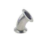 KF50 Vacuum 45 Degree Elbow 304 Stainless Steel Tri Clamp Flange Joint Pipe Fitting Tube
