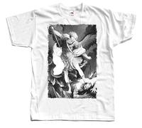 KFASTIIM Saint Michael The Archangel T shirtcottonsWhiteXXL